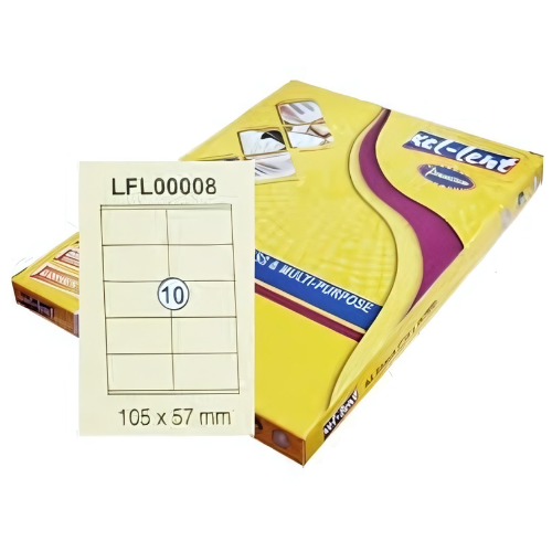 Xel-lent A4 Label-Sheet , 105 X 57 mm, 100 Sheets/Pack - LFL00008