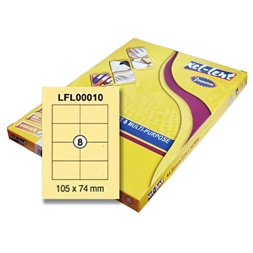Xel-lent A4 Label-Sheet , 105 X 74 mm, 100 Sheets/Pack - LFL00010