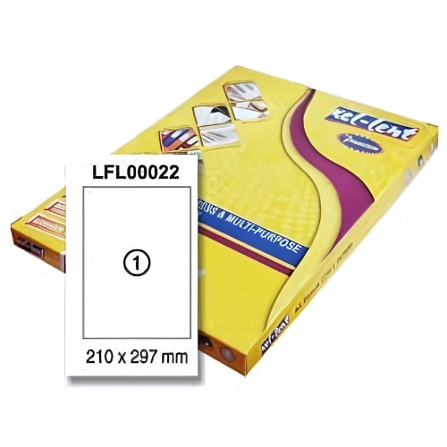 Xel-lent A4 Label-Sheet , 210 x 297 mm, 100 Sheets/Pack - LFL00022