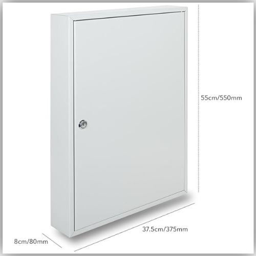 FIS® Key Box Steel, Size: 550x375x80mm, 100 Keys Holder Capacity