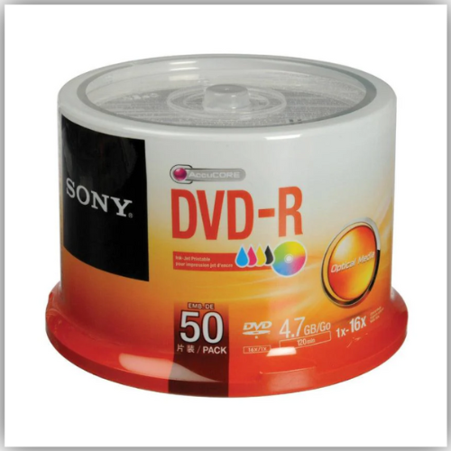 Sony DVD+R 4.7GB/Go 1x-16X Spindle of 50