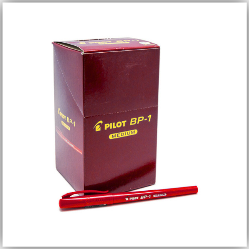 Pilot Ballpoint Medium BP1MS50 50pcs - Red
