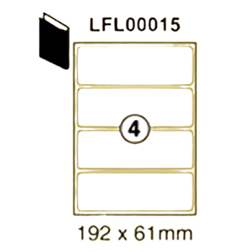 Xel-lent A4 Label-Sheet , 192 X 61 mm, 100 Sheets/Pack - LFL00015
