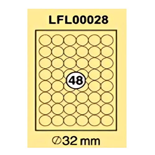 Xel-lent A4 Label-Sheet , 32 mm, 100 Sheets/Pack - LFL00028