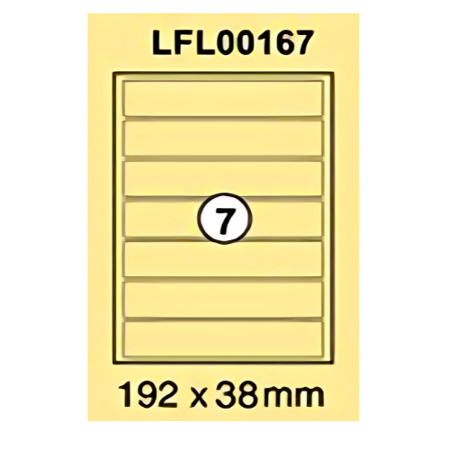 Xel-lent A4 Label-Sheet , 192 X 38 mm, 100 Sheets/Pack - LFL00167