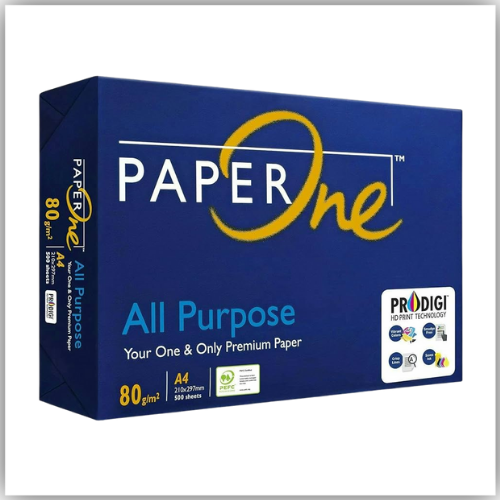 A4 Paper One All Purpose Premium Copy Paper, 80 GSM, 500 sheets ream - Made in Indonesia