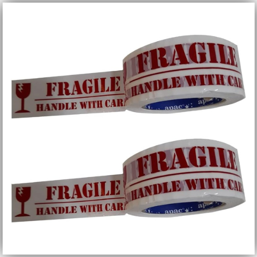 Fragile Tape Heavy Duty 2" (48 MM x 50 Yards) Fragile Handle With Care