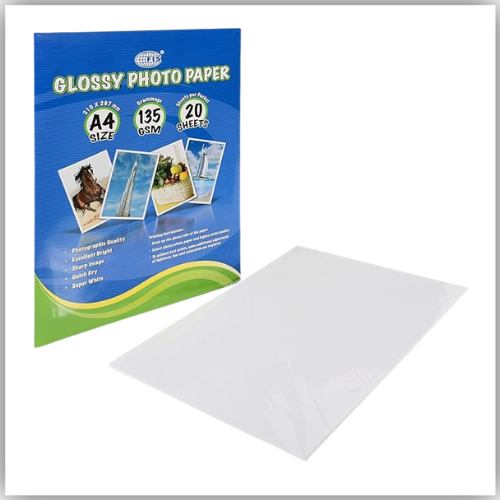 FIS® Glossy Photo Paper, A4 Size(210x297mm), 210 Gsm Thickness, 50 Sheets Per Pack
