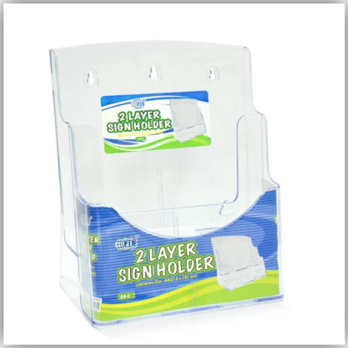 FIS Sign Holders - A4 Size Single Layer, Transparent - FSNAA4-1