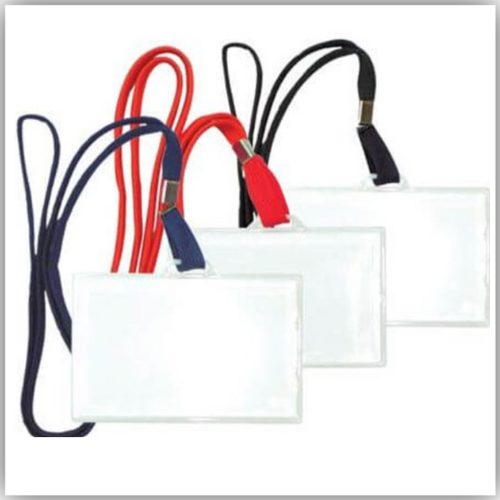 Name Badge Holders with Lanyard Clear With Lanyard