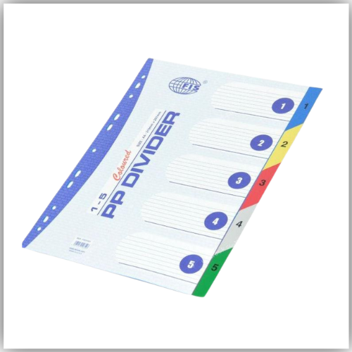 Divider Color PVC PLASTIC , 1 - 5, English