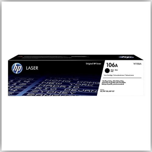 HP 106A Original LaserJet  Toner Cartridge, Black - W1106A