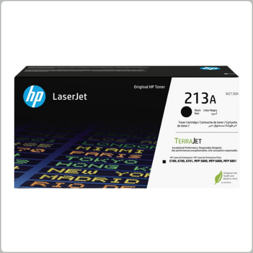 HP 213A Black Original LaserJet Toner Cartridge, (W2130A)