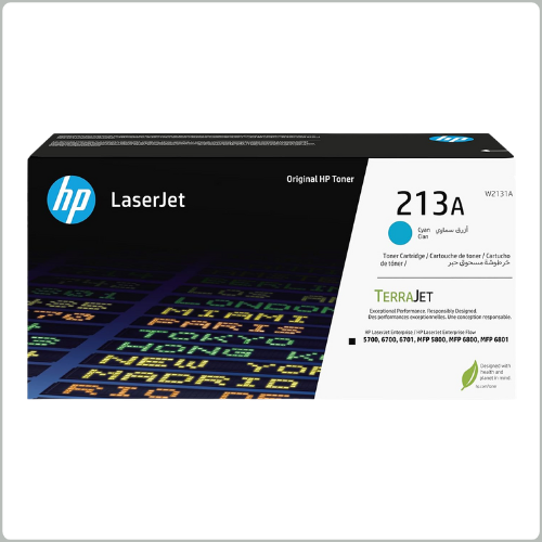 HP 213A Cyan Original LaserJet Toner Cartridge (W2131A)