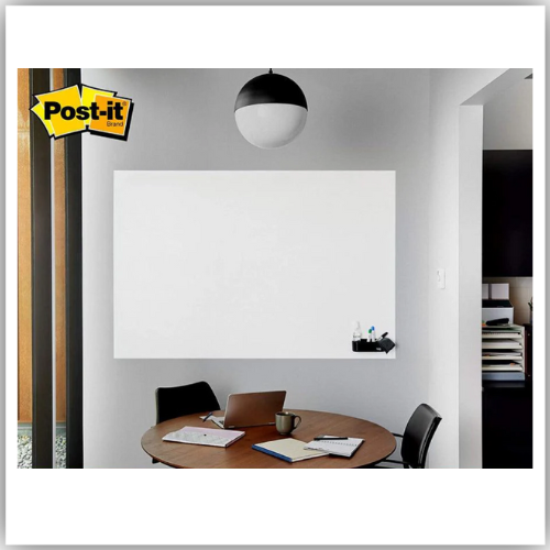 Post-It - Super Sticky Dry Erase Surface Def4X3, 3 Ft X 4 Ft (91.4 Cm X 1.21 M)