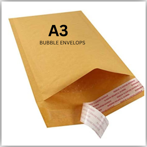 Bubble Envelopes A3 Size Peel & Seal , Brown
