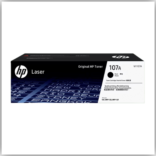 HP 107A Original LaserJet  Toner Cartridge, Black - W1107A