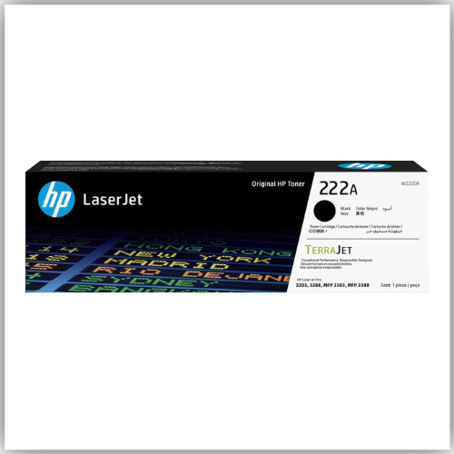 HP 222A Black Original LaserJet Toner Cartridge (W2220A)