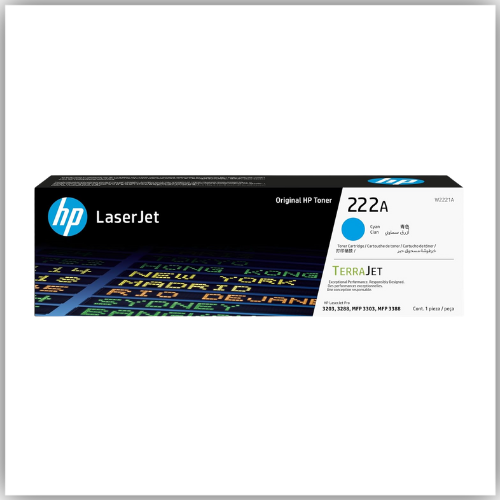 HP 222A Cyan Original LaserJet Toner Cartridge (W2221A)