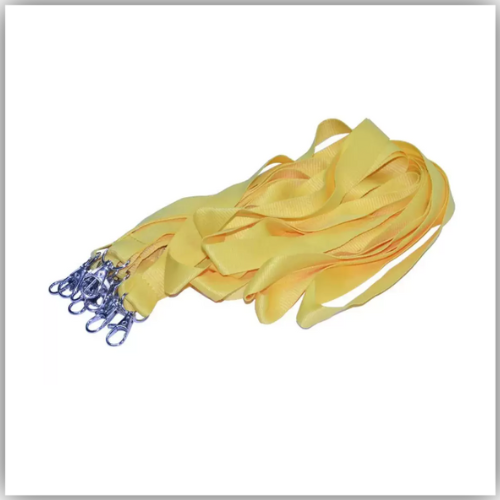 FIS 10-Piece Flat Lanyard Yellow with Metal Hook 2X90cm - FSNA03-2CM/10