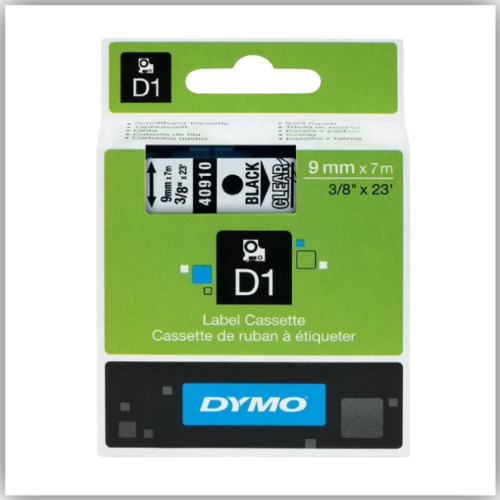 Dymo 41913, D1 Tape,9mm x 7m, Black on White