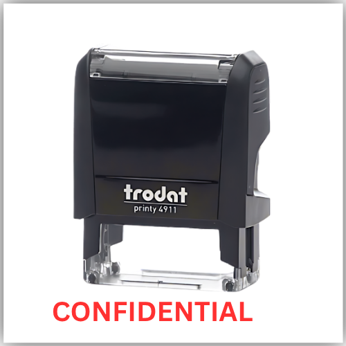 Trodat Printy 4911 Stamp "CONFIDENTIAL" - RED