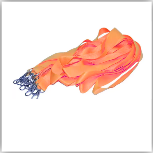 FIS 10-Piece Flat Lanyard Orange with Metal Hook 2X90cm - FSNA04-2CM/10