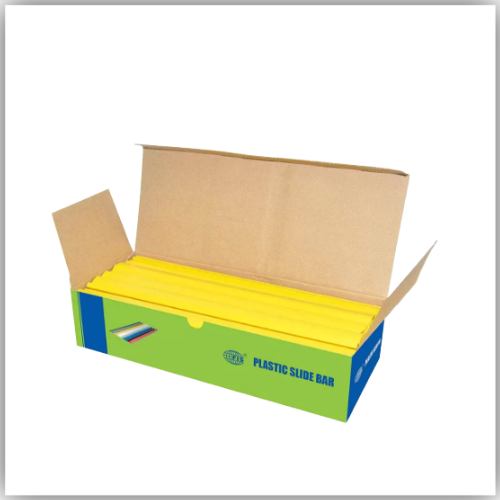 FIS Plastic Sliding Bar 3mm, 30 Sheets Capacity, Yellow Color, Box of 100 Pcs. - FSPG03-YL