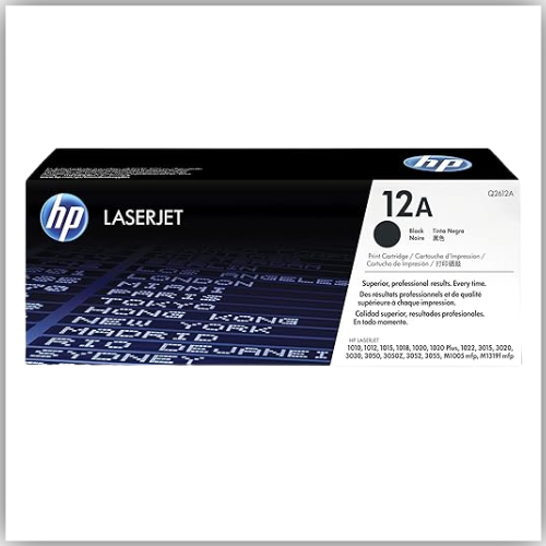 HP 12A Original LaserJet  Toner Cartridge, Black - Q2612A