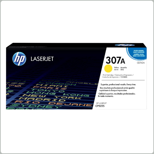 HP 307A Yellow Original LaserJet Toner Cartridge (CE742A)