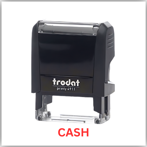 Trodat Printy 4911 Stamp "CASH" - RED
