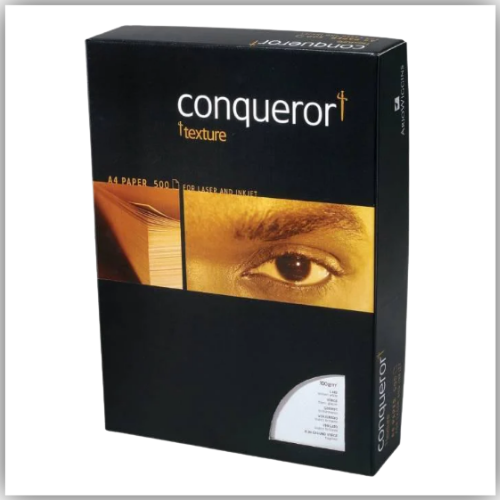 Conqueror Paper, A4, 100gsm, Laid Finish, Brilliant White 500sh/Pack