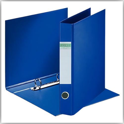 AMEST Heavy Duty 2-Ring Binder File–1 Inch Spine, Holds Up to 150 A4 Sheets - Blue