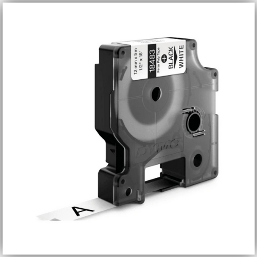 Dymo 18764-18483 Rhino Pro 12mm, Black on White Polyester Tape (DYS0718210)