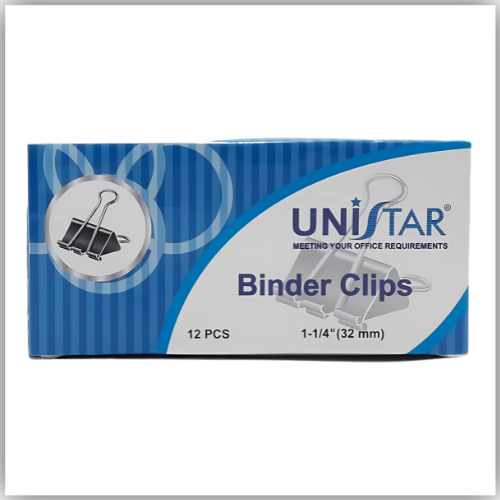 Unistar Binder Clip 32mm 12pcs