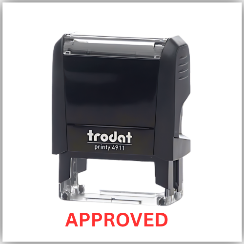 Trodat Printy 4911 Stamp "APPROVED" - RED