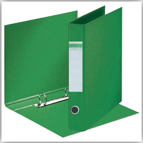 AMEST Heavy Duty 2-Ring Binder File–1 Inch Spine, Holds Up to 150 A4 Sheets - Green