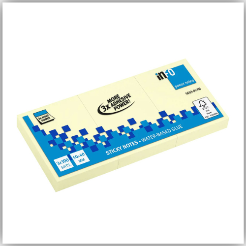 Sticky Notes 1.5 x 2 Inches, Yellow, 12pcs/pack