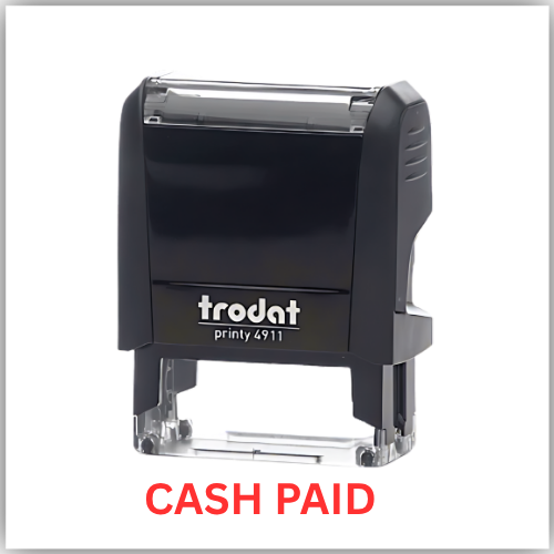 Trodat Printy 4911 Stamp "CASH PAID" - RED