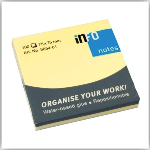 Sticky Notes 3 x 3 Inches, Yellow, 12pcs/pack