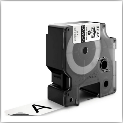 Dymo 1734523 Rhino 24mm Black On White Polyester Tape (DYS0773830)
