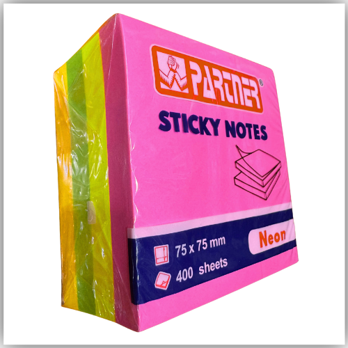 Color Sticky Notes 75x75mm – 400 Sheets