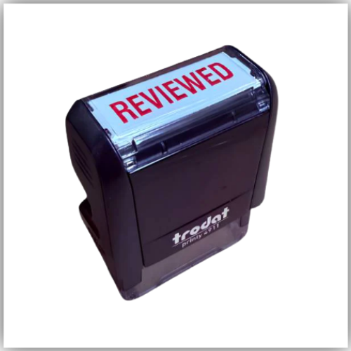 Trodat Printy 4911 Stamp "A/C PAYEE "REVIEWED" - RED