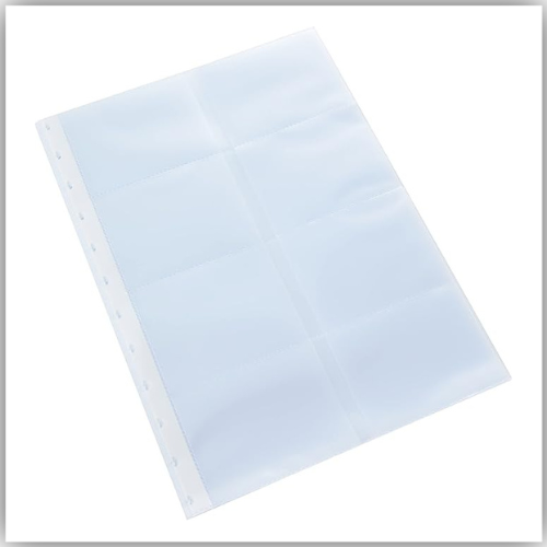 Refill Set for A4 Business Card Album Capacity for 200 Cards 57 x 90 mm