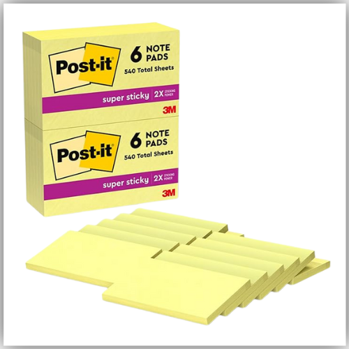 3M Post-it Notes, 3 x5 , 12 Pads - yellow