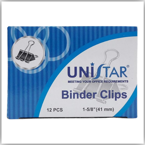 Unistar Binder Clip 41mm 12pcs