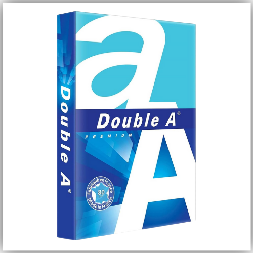 A4 Paper Double A Premium Photocopy , 80 gsm, 500 Sheets / Ream - Made in Thailand