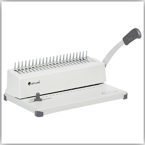 Atlas Manual Comb Punch&Bind Machine, White, As-Bm-Pb21, Binding Machine