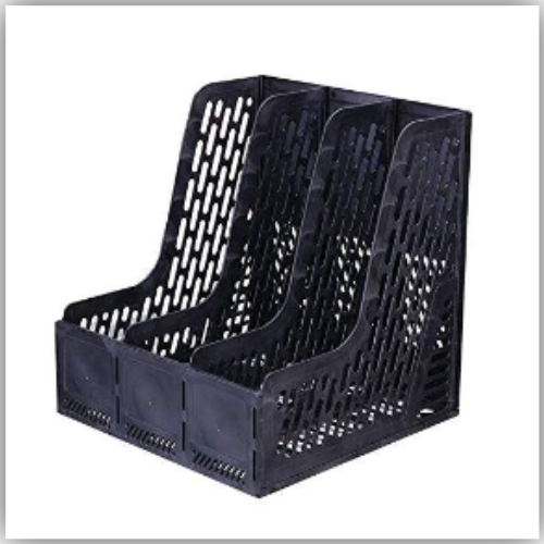 Deli E9845 Plastic Magazine Holder, Black