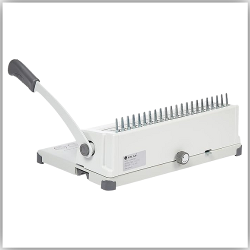 Atlas Manual Comb Punch&Bind Machine, White, As-Bm-Pb21, Binding Machine